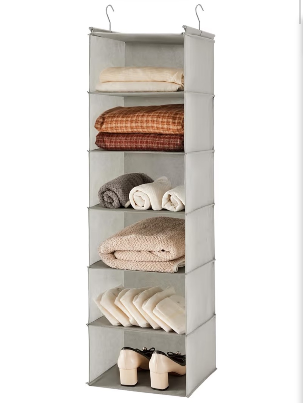 NEW-6 Tier Hanging Shelf For Closet